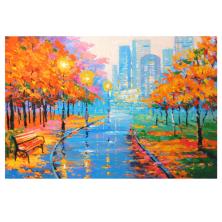 "Осенний город" 60*40см арт.АЖ-1162 Картина стразами "Алмазная живопись"