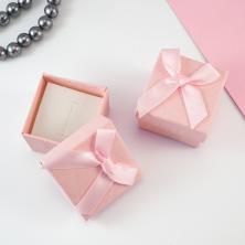 Коробка под кольцо 5*5*3,5см арт.SF-7987 св.розовый