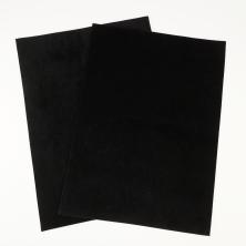 Замша искусств. 20*30см ФУ-9406 черный с блестками