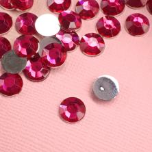 Камни непришивные "Круг" 8*8мм арт.9318714 фиолет.