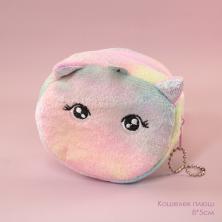 Кошелек плюш на молнии 8*5см 