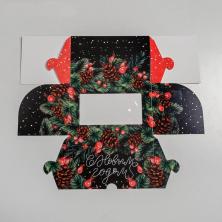 Коробка для капкейка 16*10*10см "С Новым годом!" арт.5117691