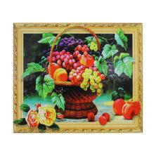 "Корзина с фруктами 5D" 42*33см арт.0397 LT Картина стразами на подрамнике