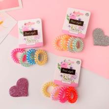 Резинка для волос "Пружинка" арт.3501991 ассорти (4шт)