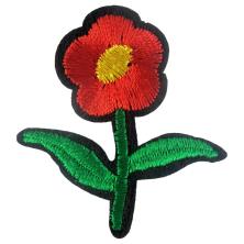 Термоаппликация "Цветок" 37*40мм арт.8184 красный/зеленый