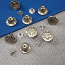 Пуговица джинсовая 14мм никель