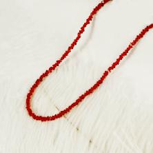 Бусины граненые на леске "Крошка" 2,5*2,5мм 30см арт.ФУ-10871 красный (140бусин)