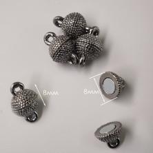 Замок магнитный  9*14мм отв-е 2мм арт.111951 2-т.никель