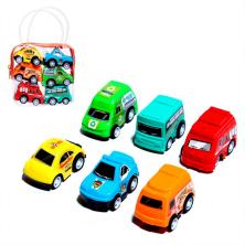 Набор машин инерционных 10*10*3см в сумке арт.7069583 микс (6шт)