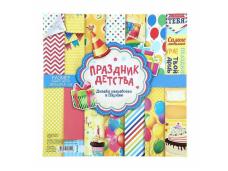 Бумага двусторонняя 29,5*29,5см "Праздник детства" 180гр/м арт.891706