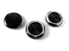 Пуговица арт.CY-1654 12,5мм 20L черный/серебро