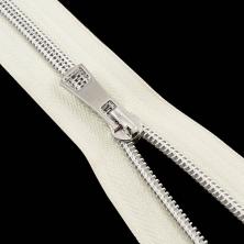 Молния спираль Т.5 80см арт.ФУ-11004 молочный/серебро