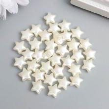 Бусины акрил "Звезда" 11*11*5мм отв-е 1,5мм арт.4467087 белый (35шт)