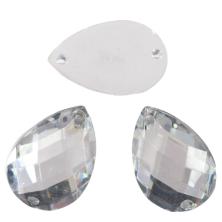 Камни пришивные "Капля" 13*18мм Crystal