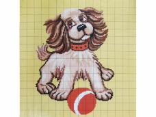 Чудесные мгновения арт.Ц-257 "Щенок с мячом" Схема для вышивания 160*160кл