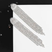 Серьги "Лед" 20*110мм арт.5555180 серебро