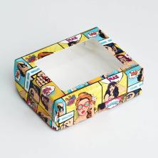 Коробка из картона с окошком 10*8*3,5см 