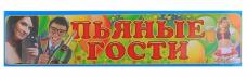 Наклейка на номер "Пьяные гости" 11*47см арт.510210