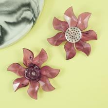 Розочка акрил 65мм арт.AB-1 гр.сиреневый