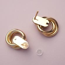 Серьги спираль 2см металл арт.ИВ-1033/4 зол.