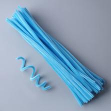 Проволока шенил 0,6*30см голубой (50шт)