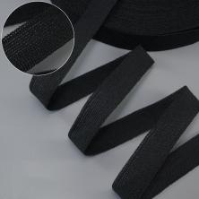 Тесьма вязаная окантовочная 18мм 3,25 гр/кв.м арт.0418А черный