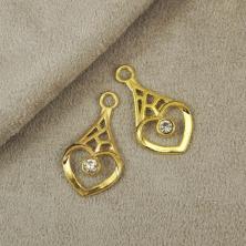 Подвеска со стразой 30*16мм арт.6