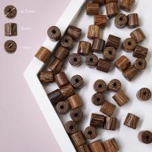 Бусины дерево Венге 6*6,5мм ИВ-1138 натур. (50шт)