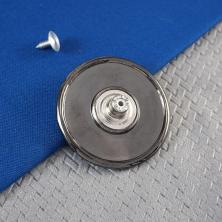 Пуговица джинсовая со стразами 40мм арт.ФУ-7610 т.никель