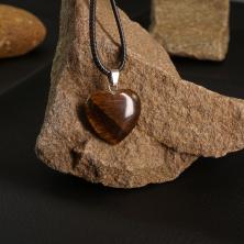 Кулон "Сердце" 20*27мм с камнем авантюрин арт.ИВ-282