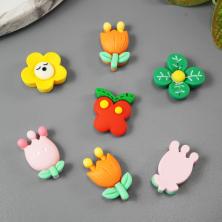 Набор кабошонов фигурок "Цветик" арт.7985144 ассорти (10шт)