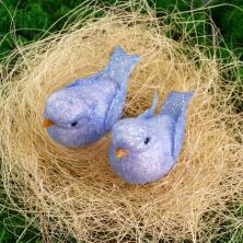 Птичка с блестками 5,5*3,5см арт.SF-7838 ассорти