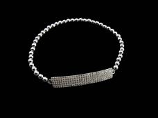 Браслет 5 рядов с цирконами серебро 925пр арт.ФУ-7201