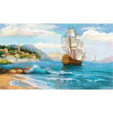 1900 "К далеким берегам" Набор для вышивания мулине "Риолис" 60*35см