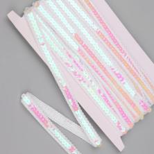 Тесьма с пайетками 12мм арт.9351025 белый/перламутр