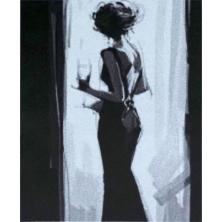 "Наедине с мыслями" 35*45см арт.WM3165 Картина стразами