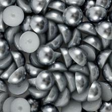Полубусины "Круг" 8мм арт.SF-1450 т.серый перламутр (30гр)