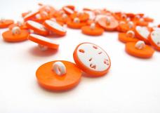 Пуговица "Часики" 18мм 28L арт.LF K-82