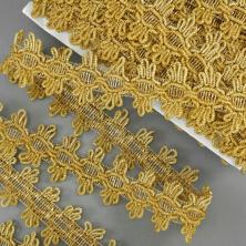 Тесьма металлизированная 35мм арт.SF-2957 золото