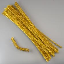 Проволока шенил металлик 0,6*30см золото (50шт)