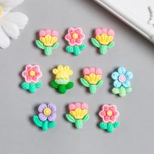 Набор кабошонов фигурок "Цветы" арт.9236114 ассорти (10шт)