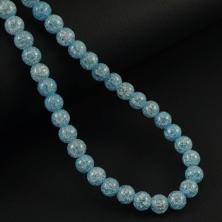 Бусины "Кварц сахарный"  8мм 38см арт.SF-7591 голубой-18 (50бусин)