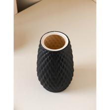 Ваза керамика 20*6,5*9см "Ананас" арт.5460468 черный