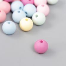 Бусины акрил 10мм арт.7877183 матовый ассорти (40шт)