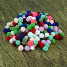 Помпоны 12мм ассорти (400шт)