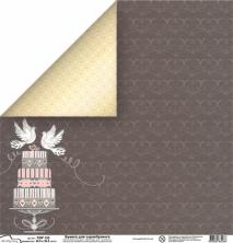 Бумага двусторонняя 30,5*30,5см "Свадьба (190)135" 190гр/м арт.FOP