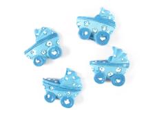 Коляска 25*25мм на липучке арт.7713797 голубой (4шт)