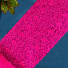 Кружево стрейч 165мм арт.2012 яр.розовый