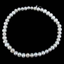 Бусины на нитях  "Жемчуг" 8*9мм 36см арт.№20 кремовый