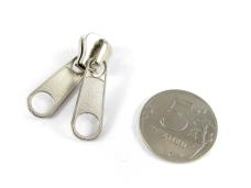 Бегунок трактор Т.5 на метражную молнию 2-х язычковый арт.090 никель